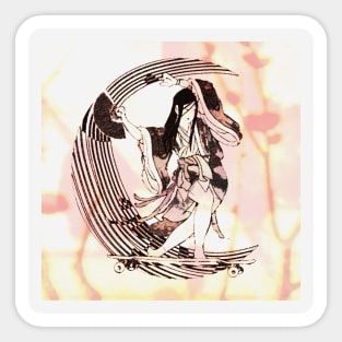 SKATEBOARDING GEISHA 02 Sticker